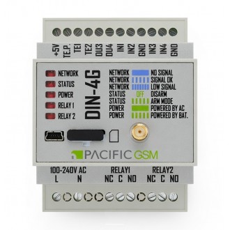 DIN-4G-AC LTE SMS Controller 230V DIN-4G-AC LTE SMS Controller 230V