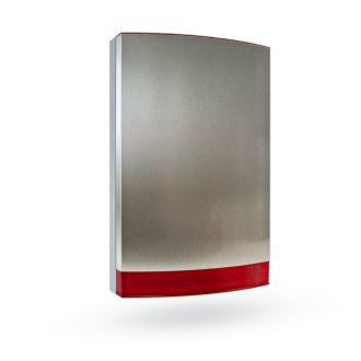 JA-1X1A-C-ST Stainless cover with red flasher for outdoor jablotron sirens 