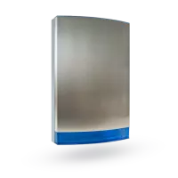 JA-1X1A-C-ST-B Stainless cover for JA-111A, JA-113A, JA-151A and JA-163A - blue flasher